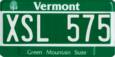 VT license plate XSL575