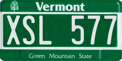 VT license plate XSL577