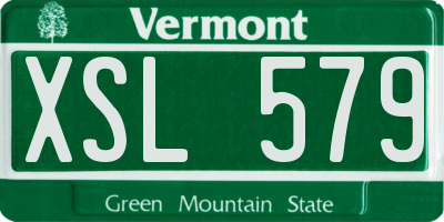 VT license plate XSL579