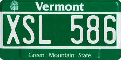 VT license plate XSL586