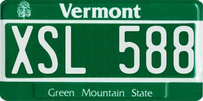 VT license plate XSL588