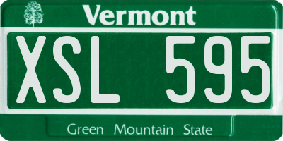 VT license plate XSL595