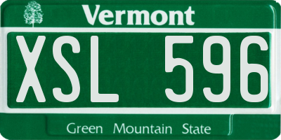 VT license plate XSL596