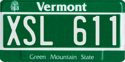VT license plate XSL611