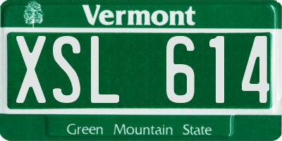 VT license plate XSL614