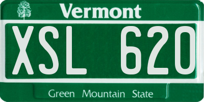 VT license plate XSL620