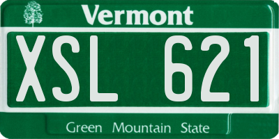 VT license plate XSL621