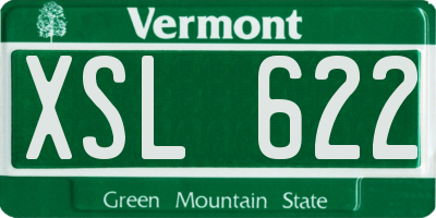 VT license plate XSL622