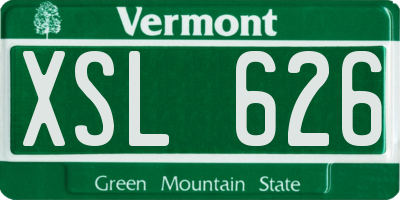 VT license plate XSL626