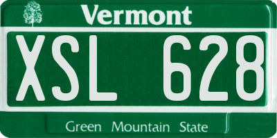 VT license plate XSL628