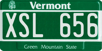 VT license plate XSL656