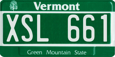 VT license plate XSL661