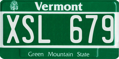 VT license plate XSL679