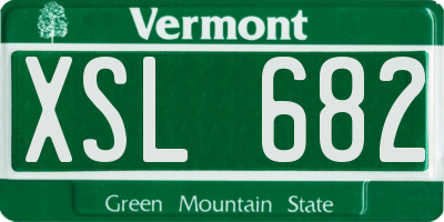 VT license plate XSL682