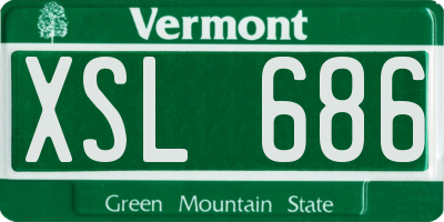 VT license plate XSL686