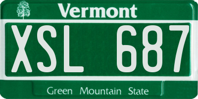 VT license plate XSL687
