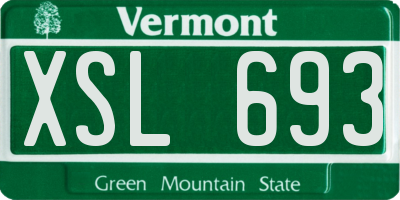 VT license plate XSL693
