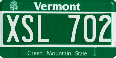 VT license plate XSL702