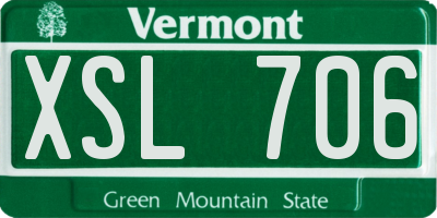 VT license plate XSL706