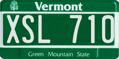 VT license plate XSL710