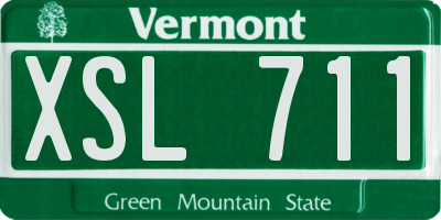 VT license plate XSL711