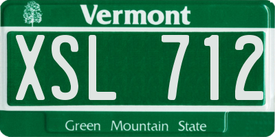 VT license plate XSL712