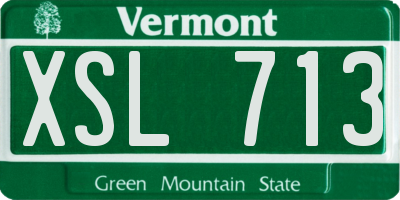 VT license plate XSL713