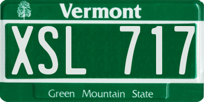 VT license plate XSL717