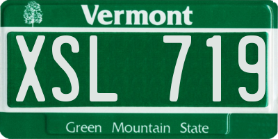 VT license plate XSL719