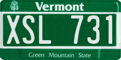 VT license plate XSL731
