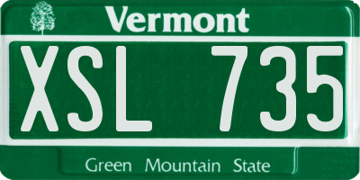 VT license plate XSL735