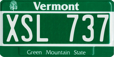 VT license plate XSL737