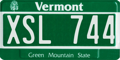 VT license plate XSL744