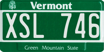 VT license plate XSL746