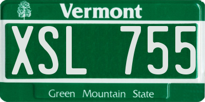 VT license plate XSL755