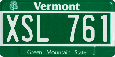 VT license plate XSL761