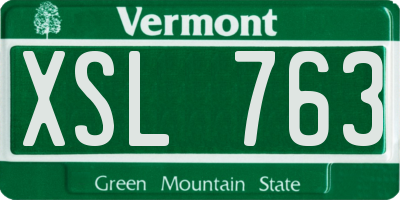 VT license plate XSL763