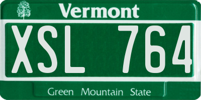 VT license plate XSL764