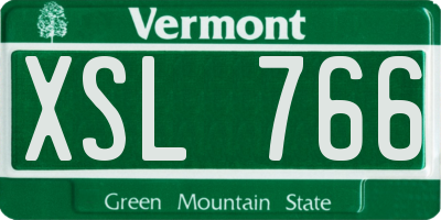 VT license plate XSL766
