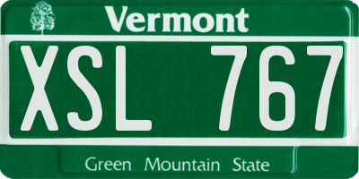 VT license plate XSL767