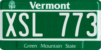 VT license plate XSL773