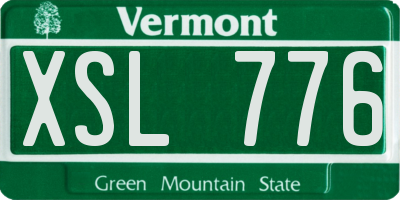 VT license plate XSL776