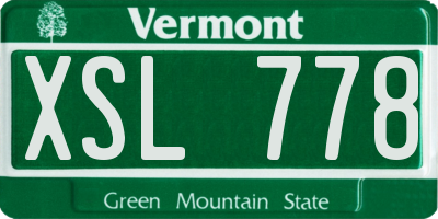 VT license plate XSL778