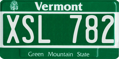 VT license plate XSL782