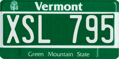 VT license plate XSL795