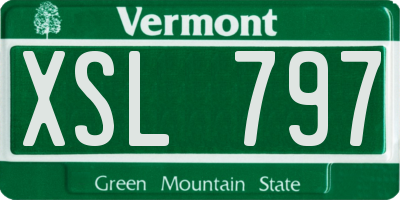 VT license plate XSL797