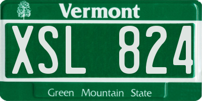 VT license plate XSL824