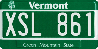 VT license plate XSL861