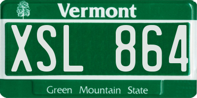 VT license plate XSL864