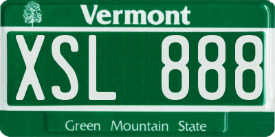 VT license plate XSL888